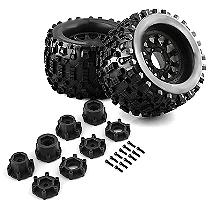 Tires, Wheels & Inserts MK22 Style w/ 14mm & 17mm Hex for 1/8 Size 2pcs OD=165mm