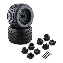 Tires, Wheels & Inserts MK23 Style w/ 14mm & 17mm Hex for 1/8 Size 2pcs OD=165mm