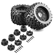 Tires, Wheels & Inserts MK25 Style w/ 14mm & 17mm Hex for 1/8 Size 2pcs OD=165mm