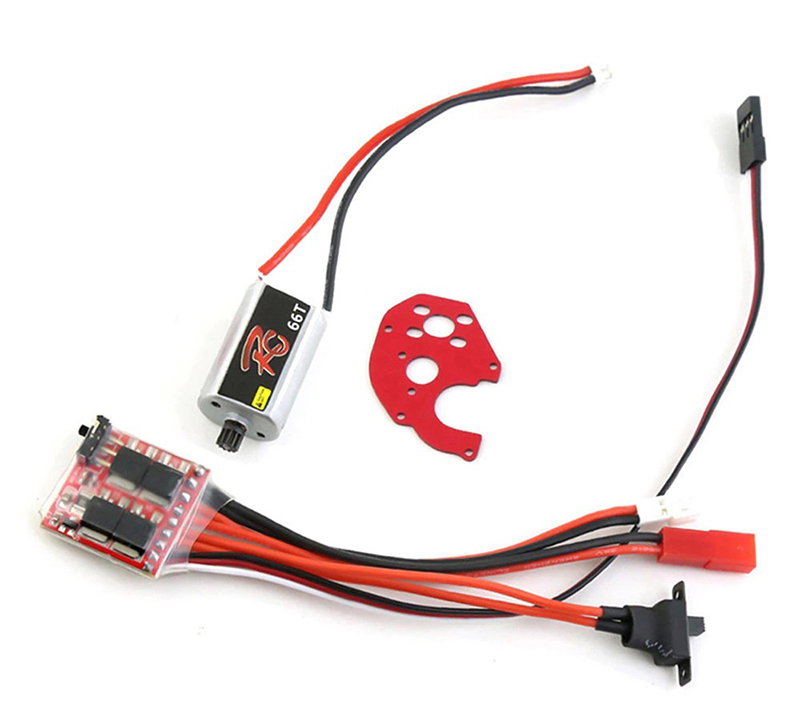 Motor Mount, Drive Motor & ESC Combo for Axial 1/24 SCX24 Rock