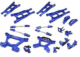 Blue Billet Machined Alloy Upgrade Suspension Kit for Traxxas 1/10 Hoss 4X4
