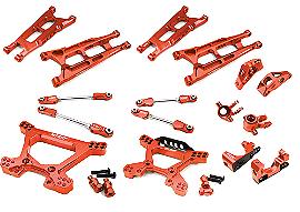 Red Billet Machined Alloy Suspension Upgrade Kit for Traxxas 1/10 Hoss 4X4