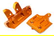 Billet Machined Rear Skid Plate & Bumper w/ 1-Pc Block D for Traxxas 1/8 Sledge