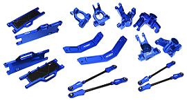 Blue Billet Machined Suspension Upgrade Kit for Arrma 1/10 Kraton 4X4 4S V2 BLX