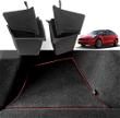 Black Rear Storage Box w/ Cover for 5-Seater Half Carpet Tesla 20-21 Model Y