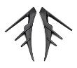 Matte Carbon Side Camera Wolf Teeth Style Trim Covers for Tesla 20-23.6 Model Y