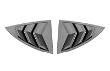 Glossy Carbon ABS Rear Side Corner Window Covers for Tesla 17-23 Model 3