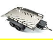 Machined Alloy Dual Axle Flatbed RC Car Trailer Kit, Silver, 1/16-1/18 Scale