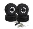 Alloy 1.0 Wheel (4) w/ Rubber Tires for TRX-4M & SCX24 O.D.=57mm