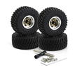 Alloy 1.0 Wheel (4) w/ Rubber Tires for TRX-4M & SCX24 O.D.=57mm