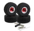 Alloy 1.0 Wheel (4) w/ Rubber Tires for TRX-4M & SCX24 O.D.=57mm