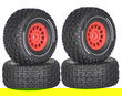 Wheels & Tires (4) Set for Arrma 1/16 Mojave Grom O.D.=65mm Hex:12mm