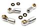 Alloy Machined M4 Size Angled Long Ball Ends Type Tie Rod Ends, w/3mm Ball Links