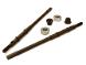 Rear Steel Driveshafts Set w/ Outer Bearings for Axial 1/10 SCX10 II