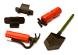 Realistic 1/10 Scale Fire Extinguishers & Shovel Set for Off-Road