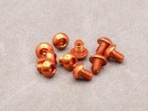 3 x 4mm Machine Type 7075-T6 Button Head Hex Screw (Orange 10 Pcs)