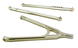 CNC Machined Aluminum Front Lower Chassis Linkages+Upper Y-Arm for Axial SCX-10