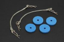 RIDE Secured Body Clips (4) w/ 75mm Wires & Foam Protectors for 1/10 Scale