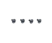Square R/C M3 x 6mm Aluminum Button Head Hex Screws (Flanged) Black (4 pcs)