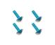 Square R/C M3 x 10mm Aluminum Button Head Hex Screws (Flanged) Light Blue 4 pcs