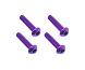 Square R/C M3 x 14mm Aluminum Button Head Hex Screws (Purple) 4 pcs.