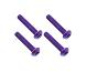Square R/C M3 x 16mm Aluminum Button Head Hex Screws (Purple) 4 pcs.