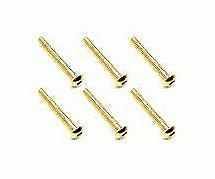 Square R/C M3 x 20mm Stainless Steel Button Head Hex Screws, Gold Plated 6 pcs.