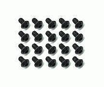 Square R/C M3 x 5mm Black Steel Button Head Hex Screws (20 pcs.)