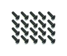 Square R/C M3 x 8mm Black Steel Button Head Hex Screws (20 pcs.)