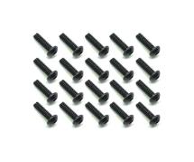 Square R/C M3 x 10mm Black Steel Button Head Hex Screws (20 pcs.)