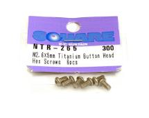 Square R/C M2.6 x 5mm Titanium Button Head Hex Screws (6 pcs.)