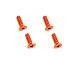 Square R/C M3 x 10mm Aluminum Flat Head Hex Screws (Orange) 4 pcs.