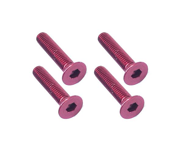 Square R/C M3 x 15mm Aluminum Flat Head Hex Screws (Red) 4 pcs. for R/C or  RC - Team Integy