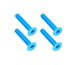 Square R/C M3 x 16mm Aluminum Flat Head Hex Screws (Light Blue) 4 pcs.