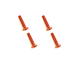 Square R/C M3 x 18mm Aluminum Flat Head Hex Screws (Orange) 4 pcs.