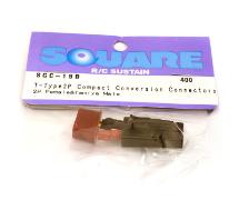 Square R/C T-Type 2P Compact Conversion Connectors (2P Female and Tamiya Male)