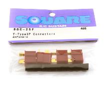 Square R/C T-Type 2P Connectors (4x Female)