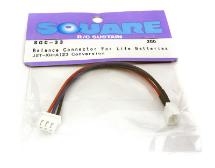 Square R/C Balance Connectors for LiPo Batteries (2-cells/2S, Three Pin type)