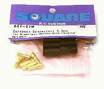 Square R/C European Connectors - 3.5mm (Male) for Brushless Motors, with Housing