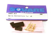 Square R/C Servo Connectors for Sanwa and JR (1 pair)