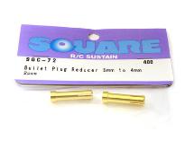 Square R/C Bullet Plug Reducer, 5mm to 4mm (2 pcs.)