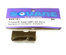 Square R/C T-Type 2P Female and XT-60 Male Conversion Connector (Compact)