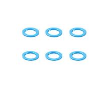 Square R/C Aluminum Collars, 6x4x0.5mm (Light Blue) 6 pcs.