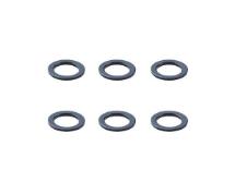 Square R/C Aluminum Collars, 6x4x0.5mm (Black) 6 pcs.