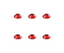 Square R/C M3 Aluminum Washers, Tapered (Red) 6 pcs.