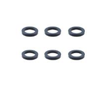 Square R/C Aluminum Collars, 6x4x1mm (Black) 6 pcs.