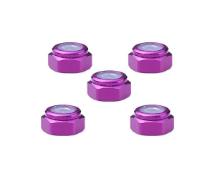 Square R/C 2mm Aluminum Lock Nuts (Purple) 5 pcs.