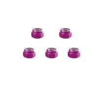 Square R/C 3mm Aluminum Lock Nuts (Purple) 5 pcs.