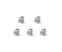 Square R/C 4mm Aluminum Lock Nuts, Flanged (Silver) 5 pcs.