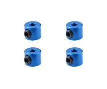 Square R/C 2mm Aluminum Linkage Stoppers (Blue) 4 pcs.